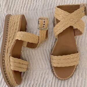 Tan Wedge Shoes